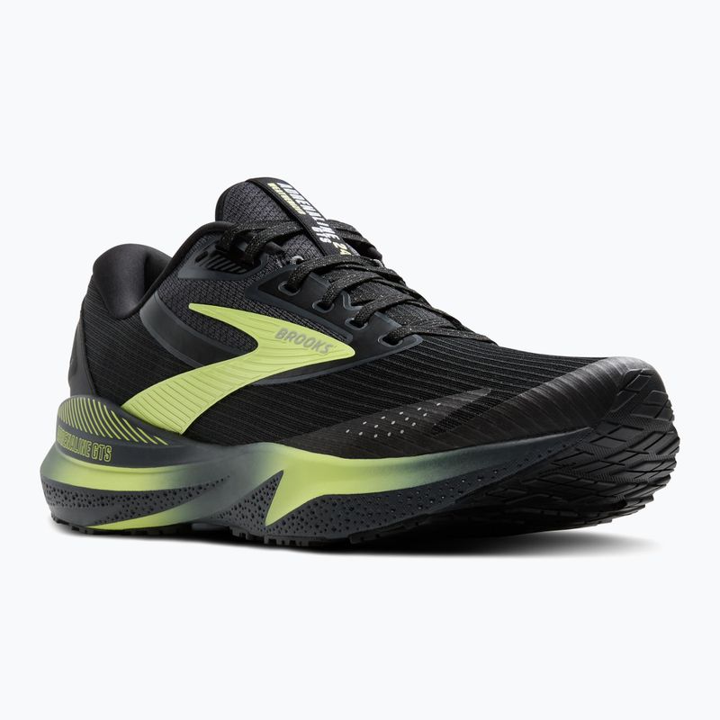 Кросівки для бігу чоловічі Brooks Adrenaline GTS 24 Weatherized black/ebony/new yellow 8