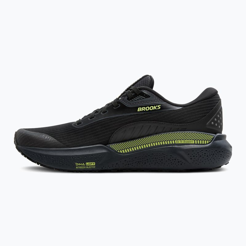Кросівки для бігу чоловічі Brooks Adrenaline GTS 24 Weatherized black/ebony/new yellow 10