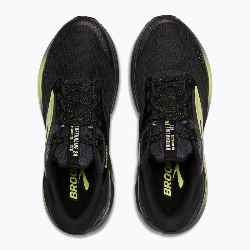 Кросівки для бігу чоловічі Brooks Adrenaline GTS 24 Weatherized black/ebony/new yellow 12