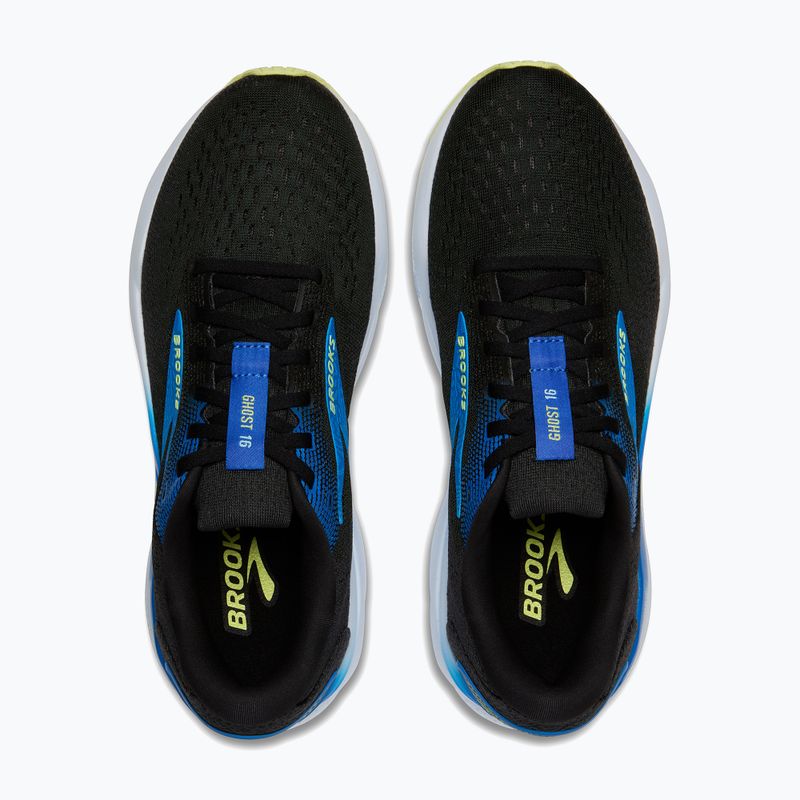 Кросівки для бігу чоловічі Brooks Ghost 16 black/cobalt/neo yellow 5