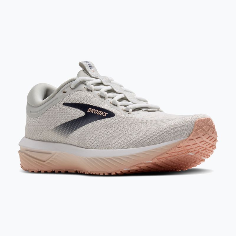 Кросівки для бігу жіночі Brooks Revel 7 oyster/white/tropical peach 8