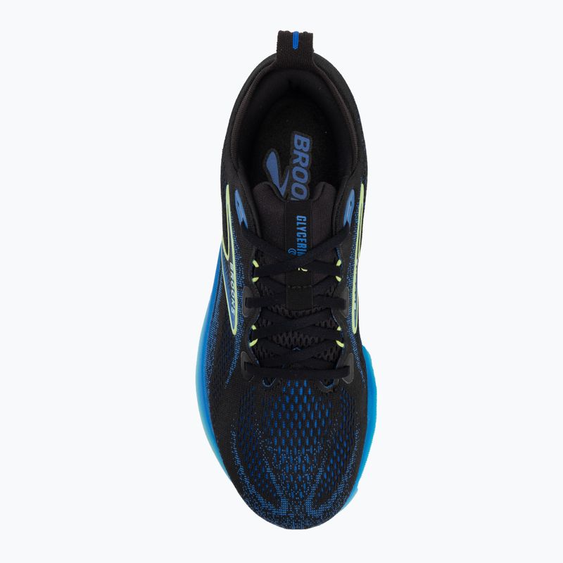 Кросівки для бігу чоловічі Brooks Glycerin 22 wide fit black/cobalt/neo yellow 5
