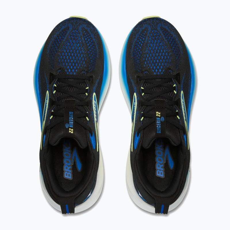 Кросівки для бігу чоловічі Brooks Glycerin 22 wide fit black/cobalt/neo yellow 12