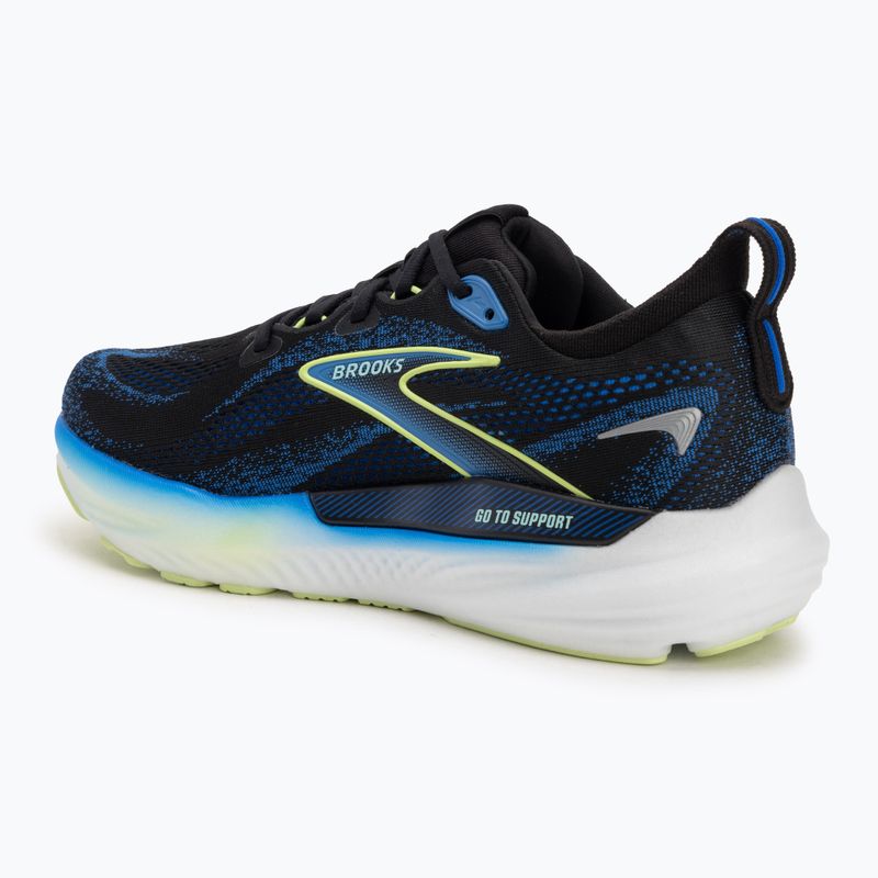 Кросівки для бігу чоловічі Brooks Glycerin GTS 22 black/cobalt/neo yellow 3