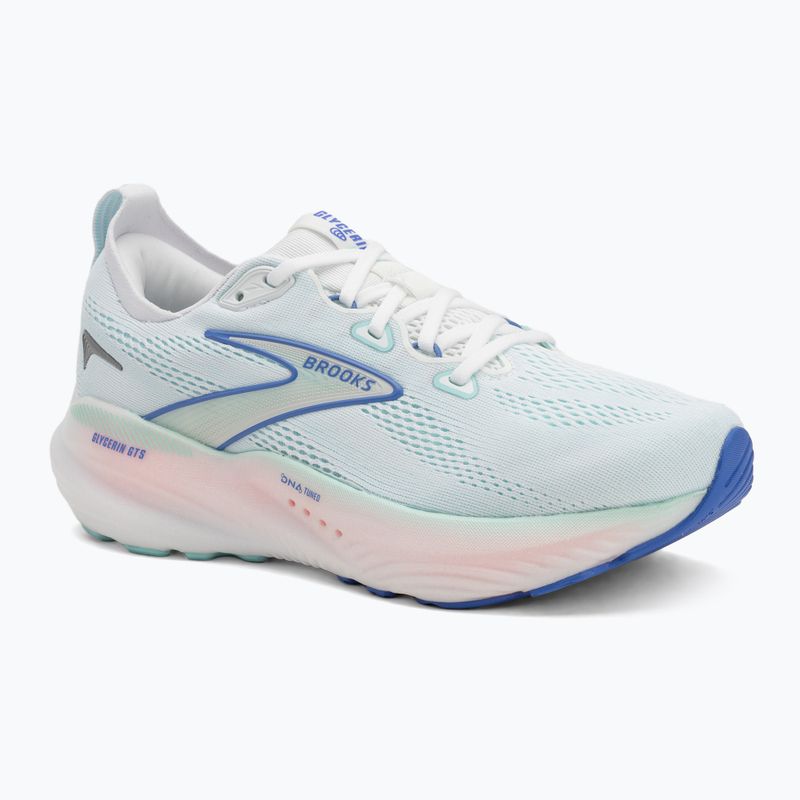 Кросівки для бігу жіночі Brooks Glycerin GTS 22 white/limpet shell/amparo blue