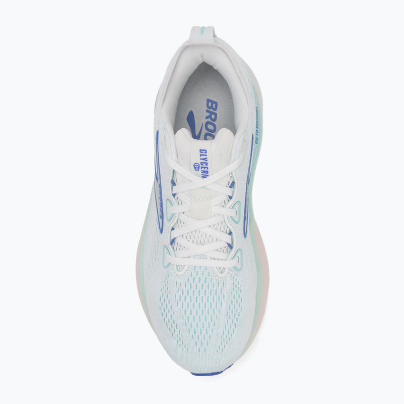 Кросівки для бігу жіночі Brooks Glycerin GTS 22 white/limpet shell/amparo blue 5