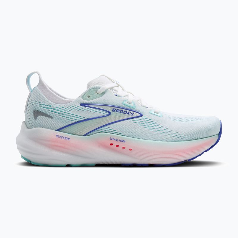 Кросівки для бігу жіночі Brooks Glycerin 22 wide fit white/limpet shell/amparo blue 9