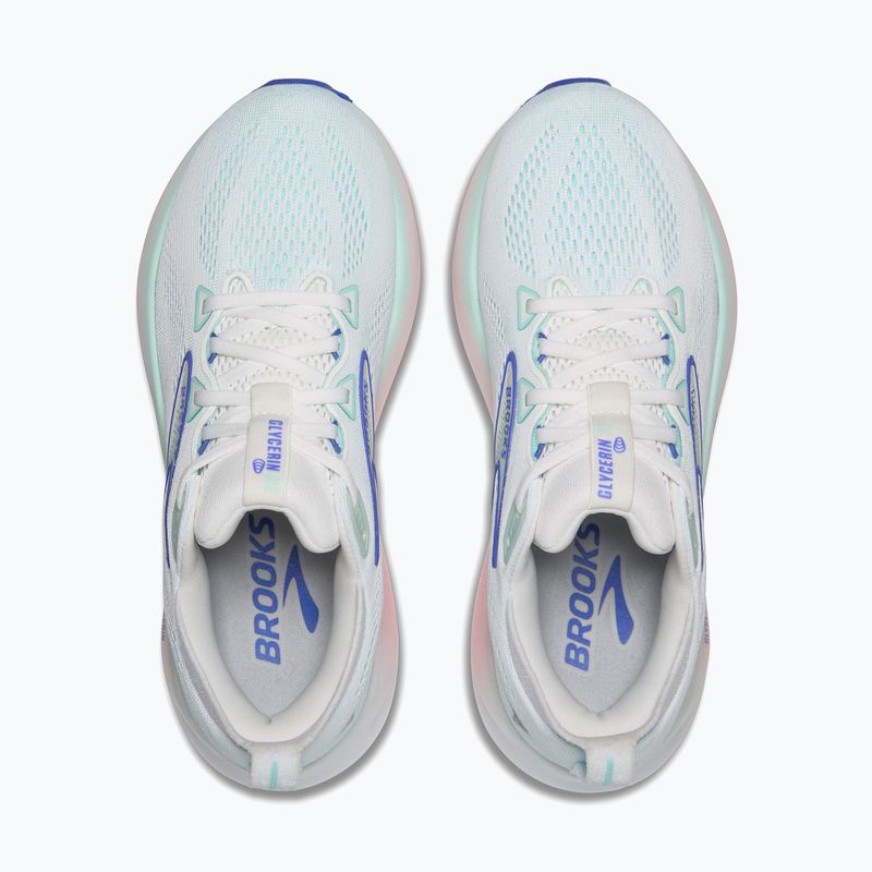 Кросівки для бігу жіночі Brooks Glycerin 22 wide fit white/limpet shell/amparo blue 11