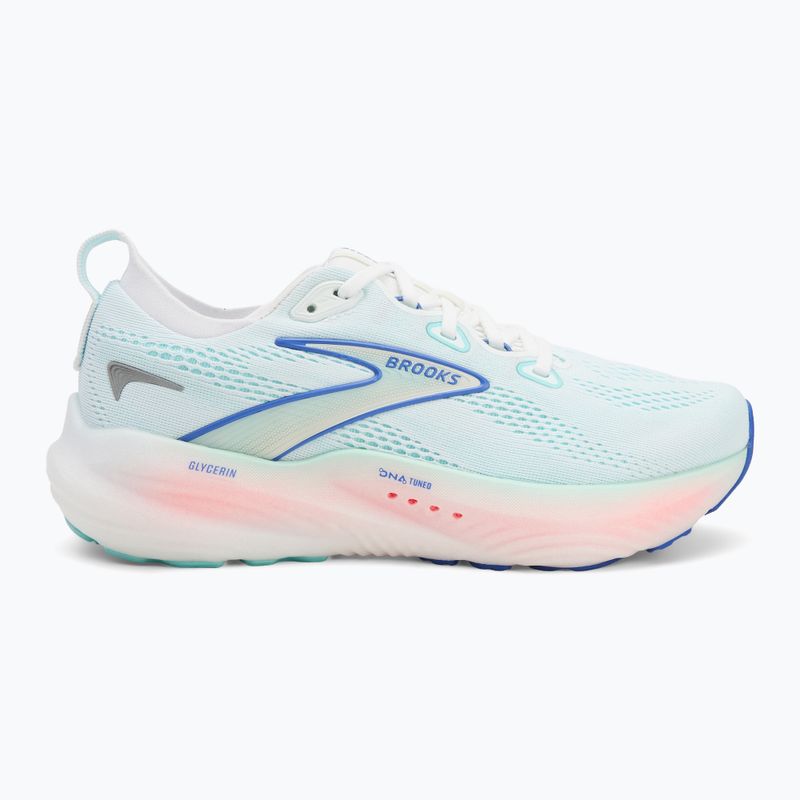 Кросівки для бігу жіночі Brooks Glycerin 22 wide fit white/limpet shell/amparo blue 2