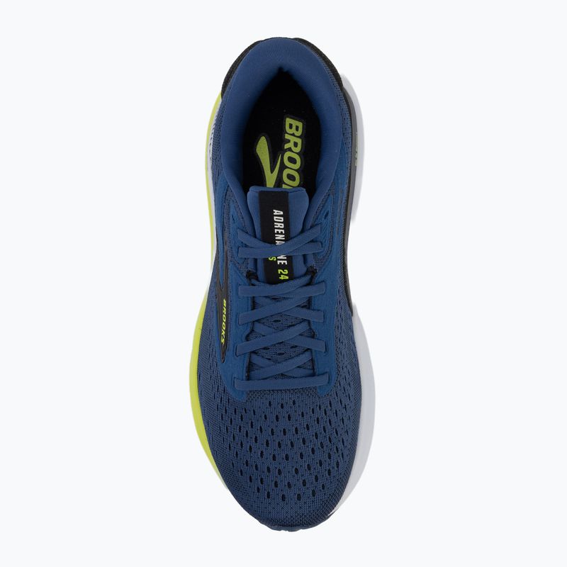 Кросівки для бігу чоловічі Brooks Adrenaline GTS 24 navy peony/black/acid lime 5
