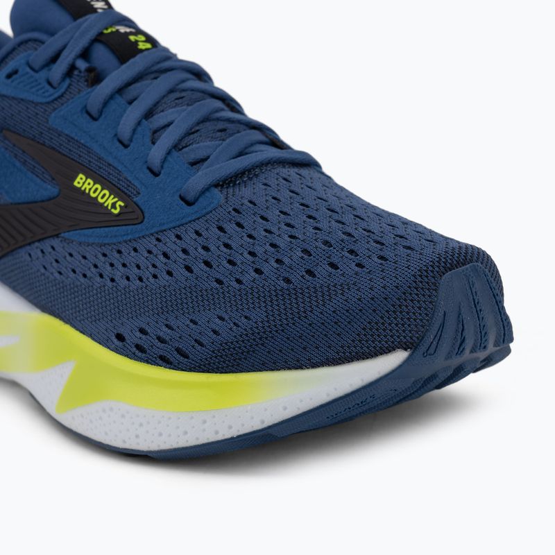 Кросівки для бігу чоловічі Brooks Adrenaline GTS 24 navy peony/black/acid lime 7