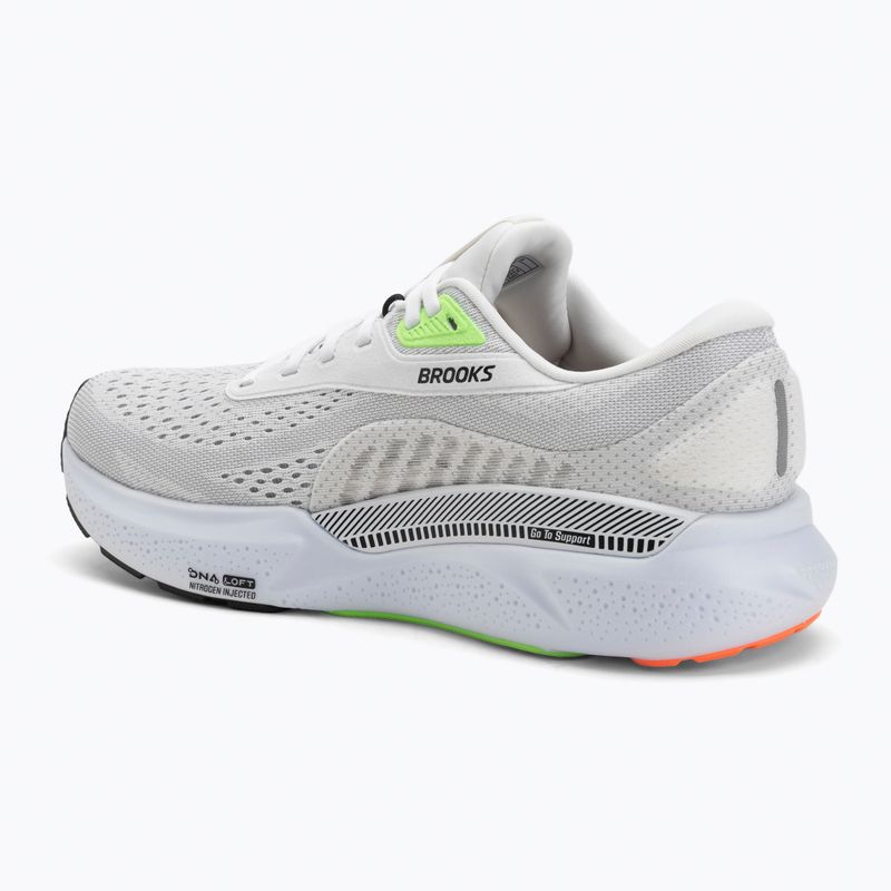 Кросівки для бігу чоловічі Brooks Adrenaline GTS 24 white/gecko/atomizer 3