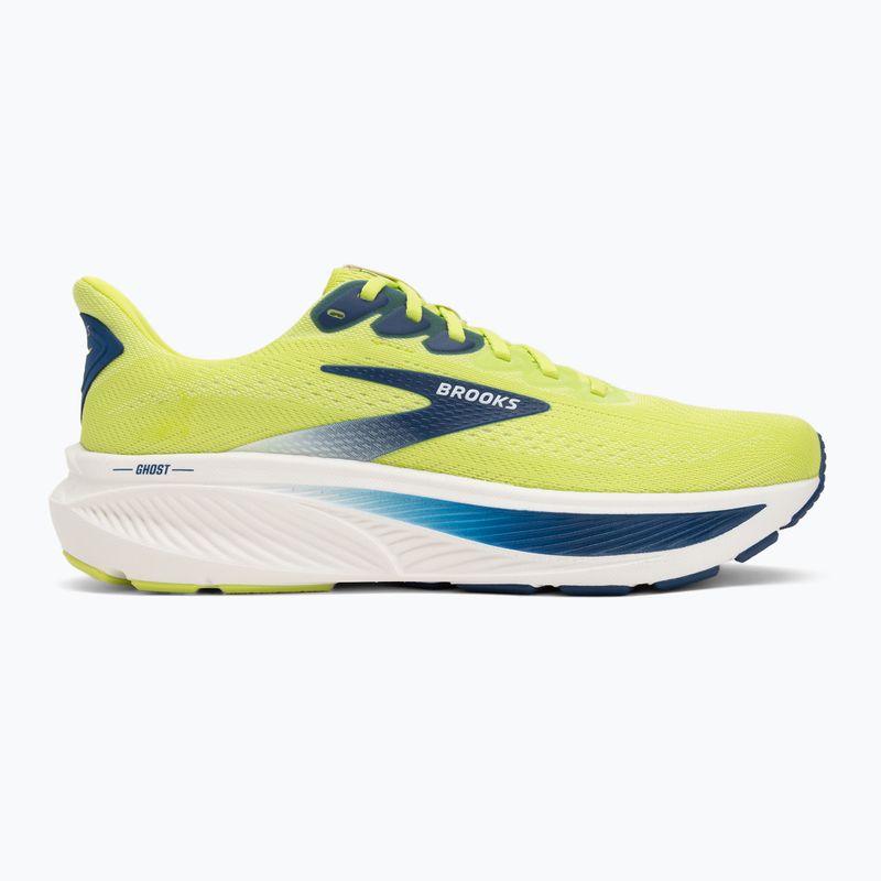 Кросівки для бігу чоловічі Brooks Ghost 17 acid lime/navy/white 2