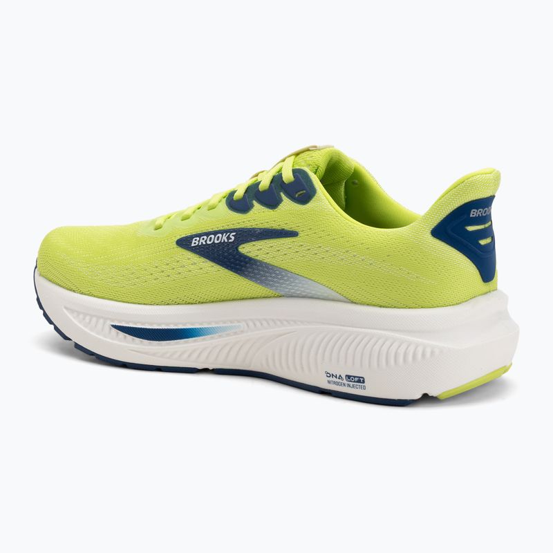 Кросівки для бігу чоловічі Brooks Ghost 17 acid lime/navy/white 3