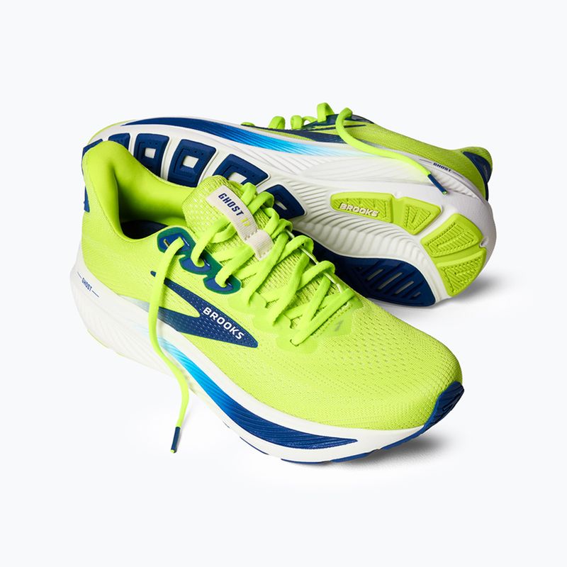 Кросівки для бігу чоловічі Brooks Ghost 17 acid lime/navy/white 9