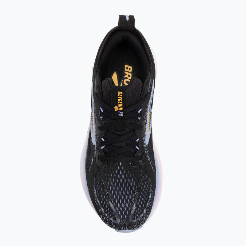 Кросівки для бігу жіночі Brooks Glycerin 22 black/blue heron/orange 5