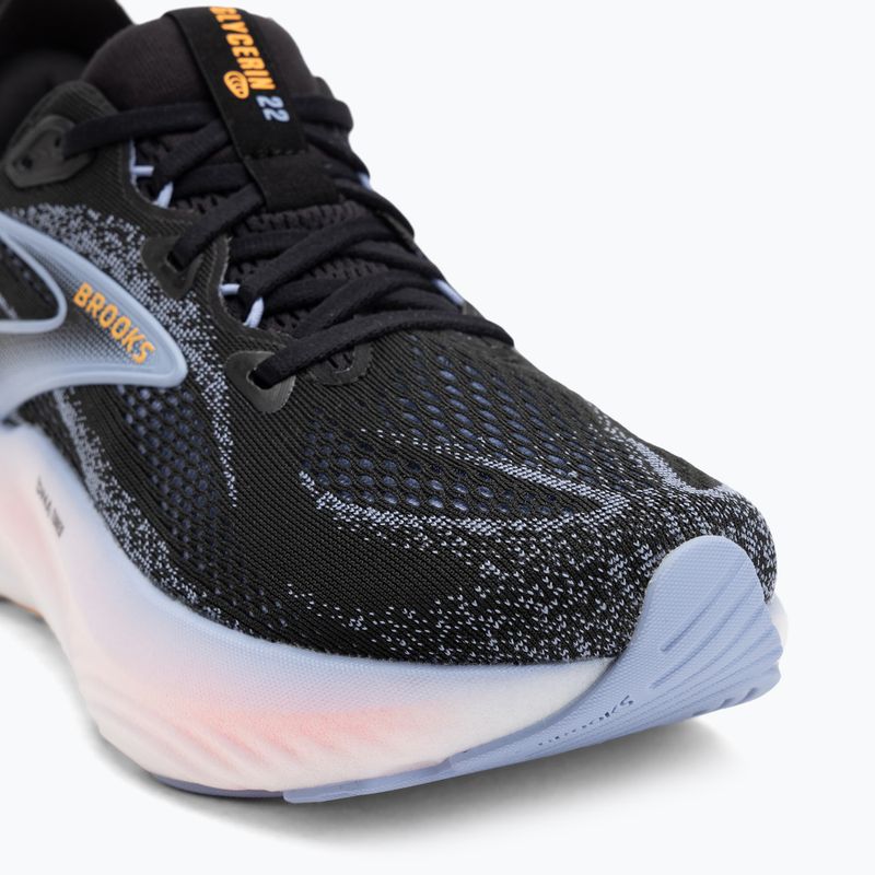 Кросівки для бігу жіночі Brooks Glycerin 22 black/blue heron/orange 7