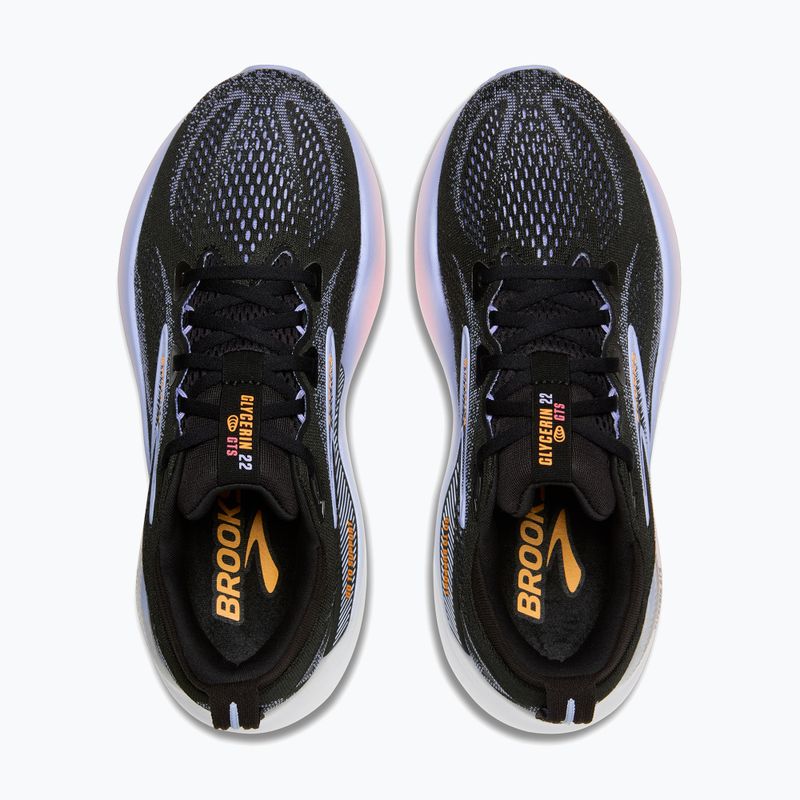 Кросівки для бігу Brooks Glycerin GTS 22 black/blue heron/orange 8