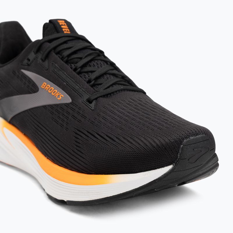 Кросівки для бігу чоловічі Brooks Revel 8 black/excalibur/orange 7