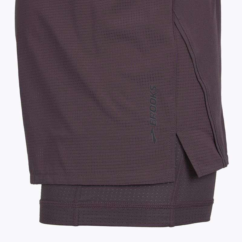 Шорти для бігу чоловічі Brooks High Point 5" 2IN1 2.0 dark russet 3