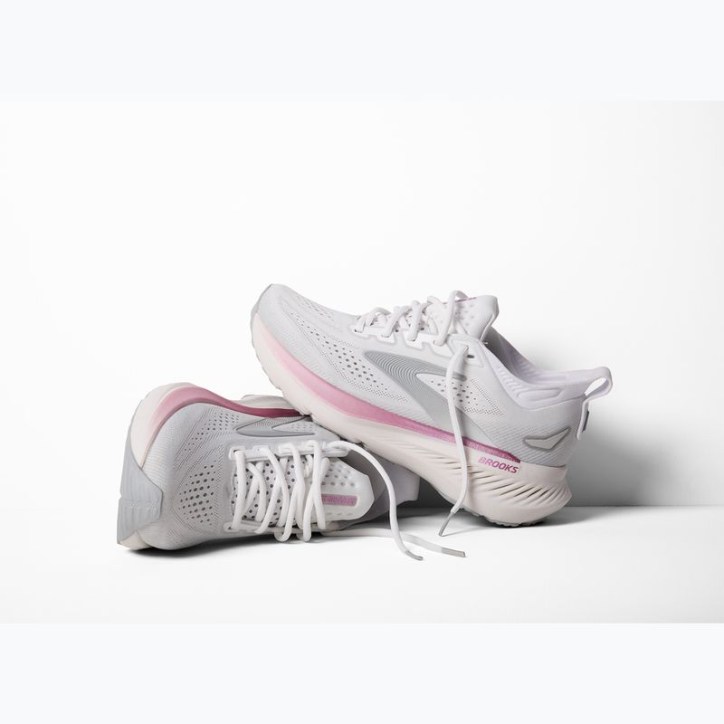 Кросівки для бігу жіночі Brooks Glycerin 23 white/harbor mist/metallic 8