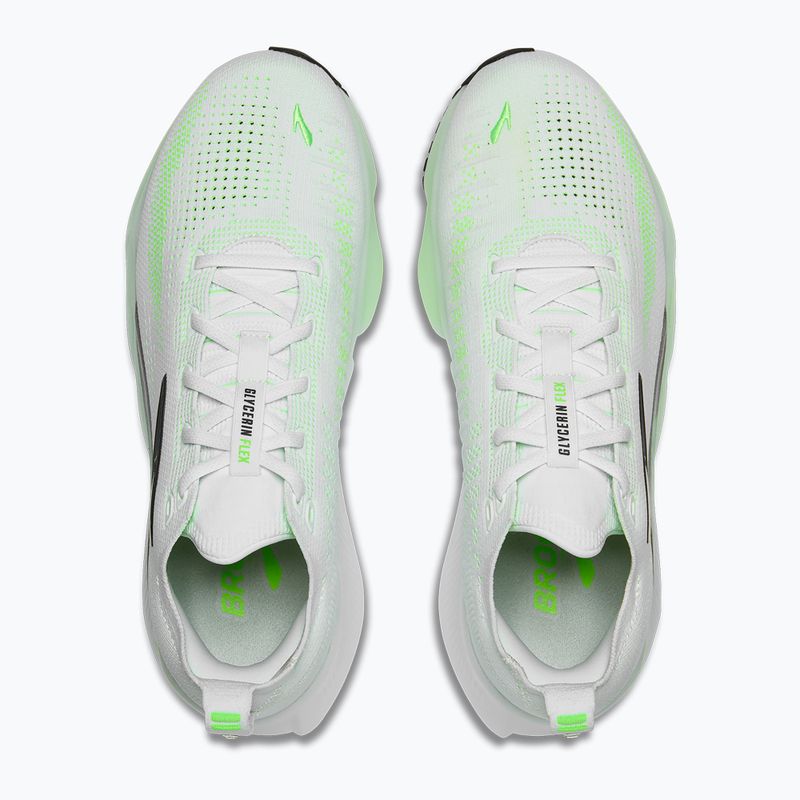 Кросівки для бігу чоловічі Brooks Glycerin Flex white/green gecko/phantom 14