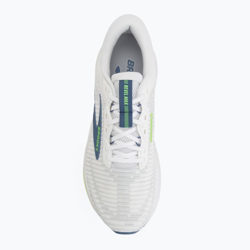 Кросівки для бігу чоловічі Brooks Revel Max white/moonlight/green gecko 5