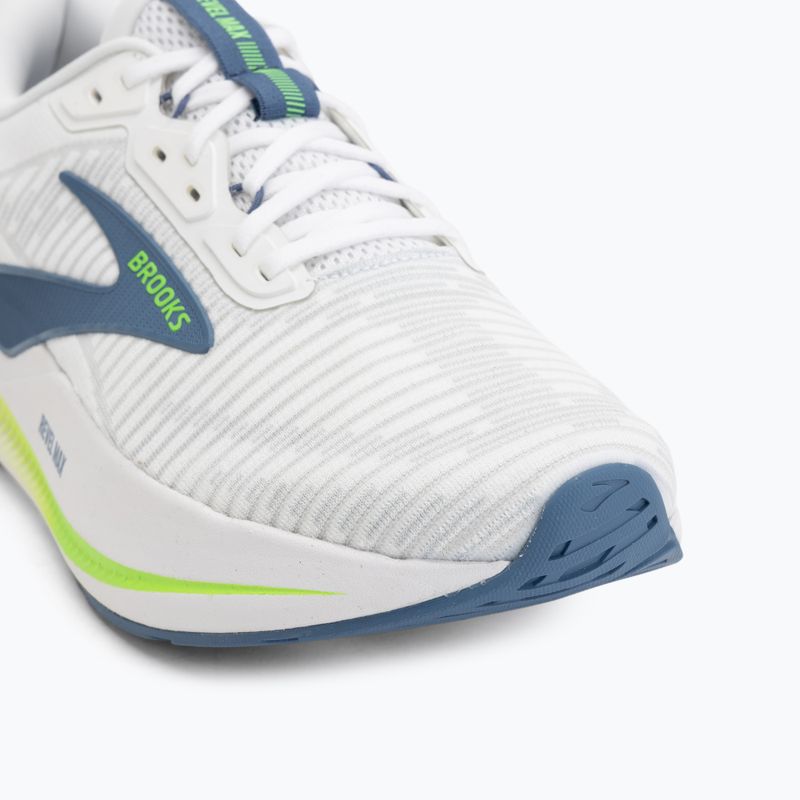 Чоловічі бігові кросівки Brooks Revel Max white/moonlight/green gecko 7