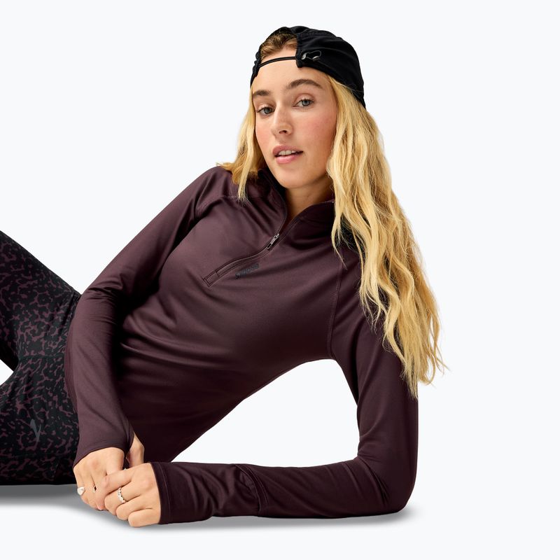 Жіноча бігова кофта Brooks Dash 1/2 Zip 3.0 brown 3