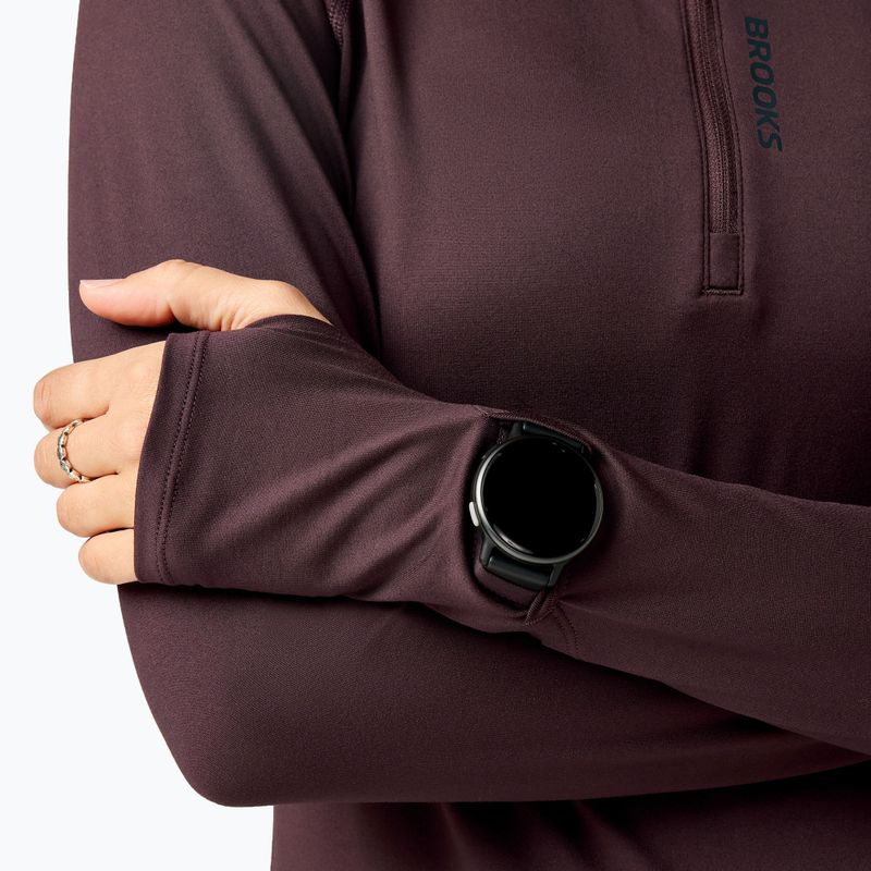 Жіноча бігова кофта Brooks Dash 1/2 Zip 3.0 brown 4