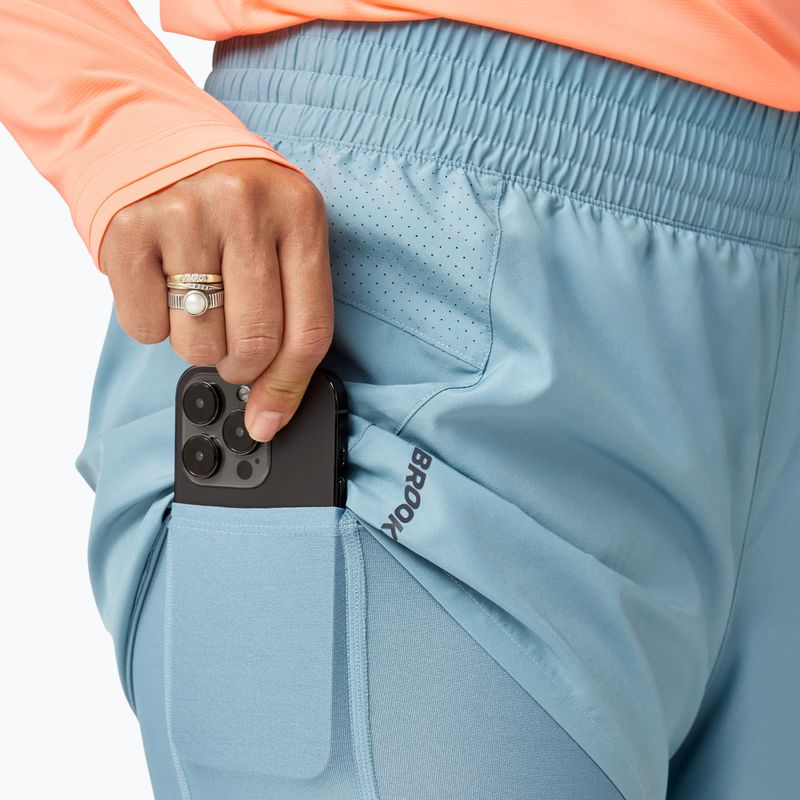 Шорти для бігу жіночі Brooks Dash 2in1 blue 4