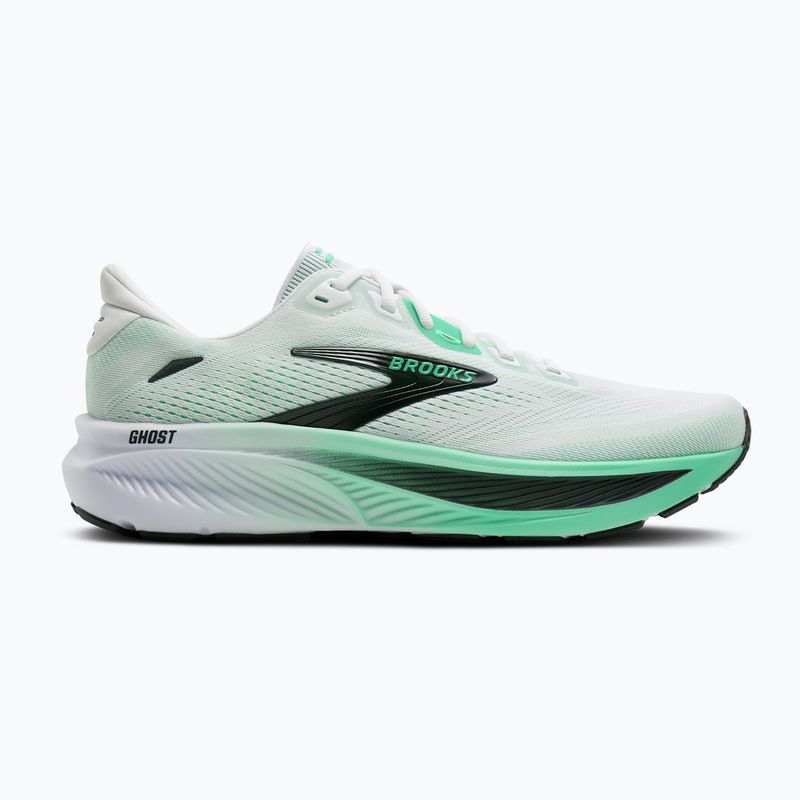 Кросівки для бігу чоловічі Brooks Ghost 18 white/spring bud/spruce 2