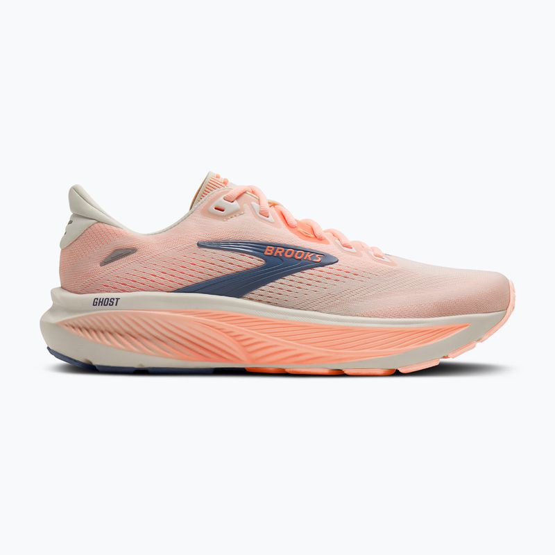 Кросівки для бігу жіночі Brooks Ghost 18 star white/cyber peach/grey 2