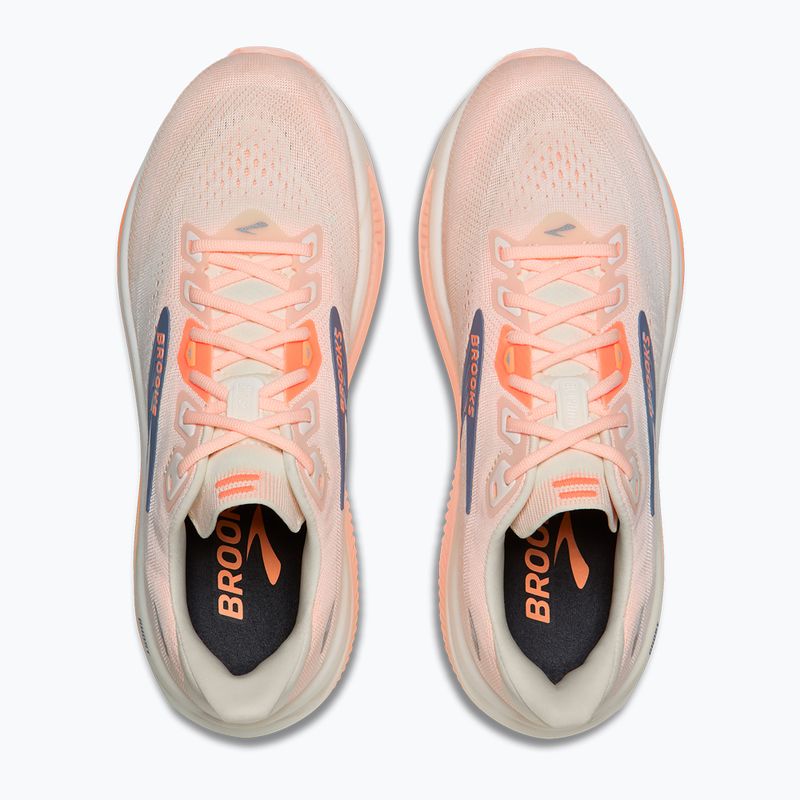 Кросівки для бігу жіночі Brooks Ghost 18 star white/cyber peach/grey 7