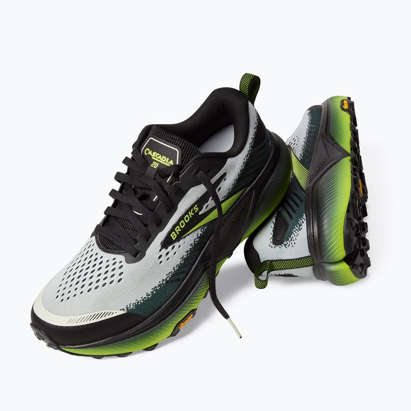 Кросівки для бігу чоловічі Brooks Cascadia 20 grey/black/nightlife 6