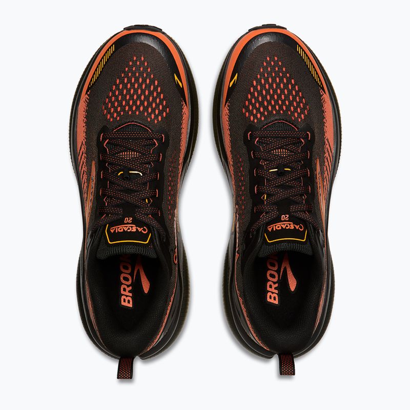 Кросівки для бігу чоловічі Brooks Cascadia 20 black/tigerlily/orange 5