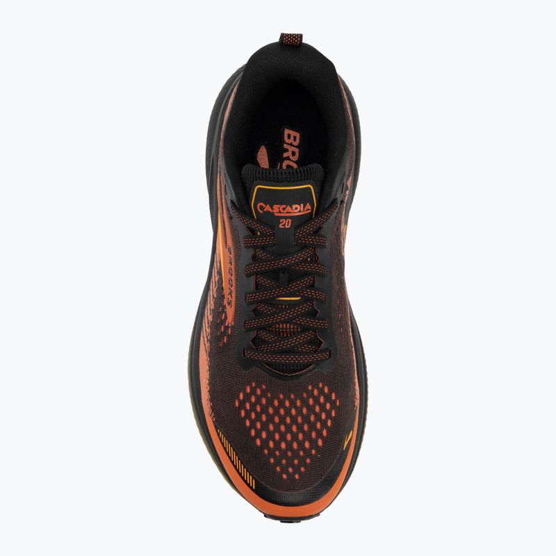 Кросівки для бігу чоловічі Brooks Cascadia 20 black/tigerlily/orange 5