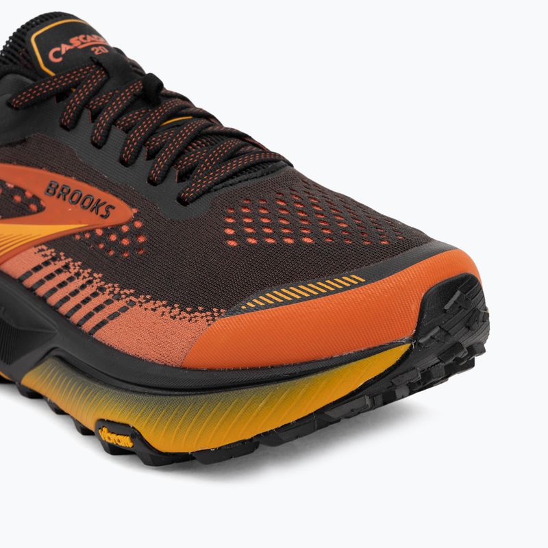 Кросівки для бігу чоловічі Brooks Cascadia 20 black/tigerlily/orange 7