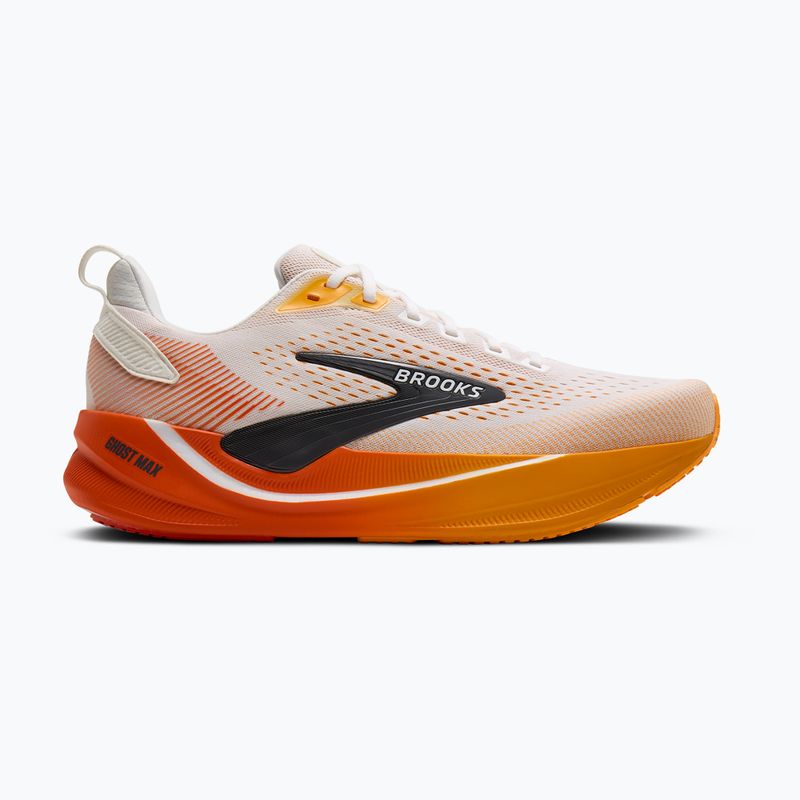 Кросівки для бігу чоловічі Brooks Ghost Max 4 white/orange/red 2
