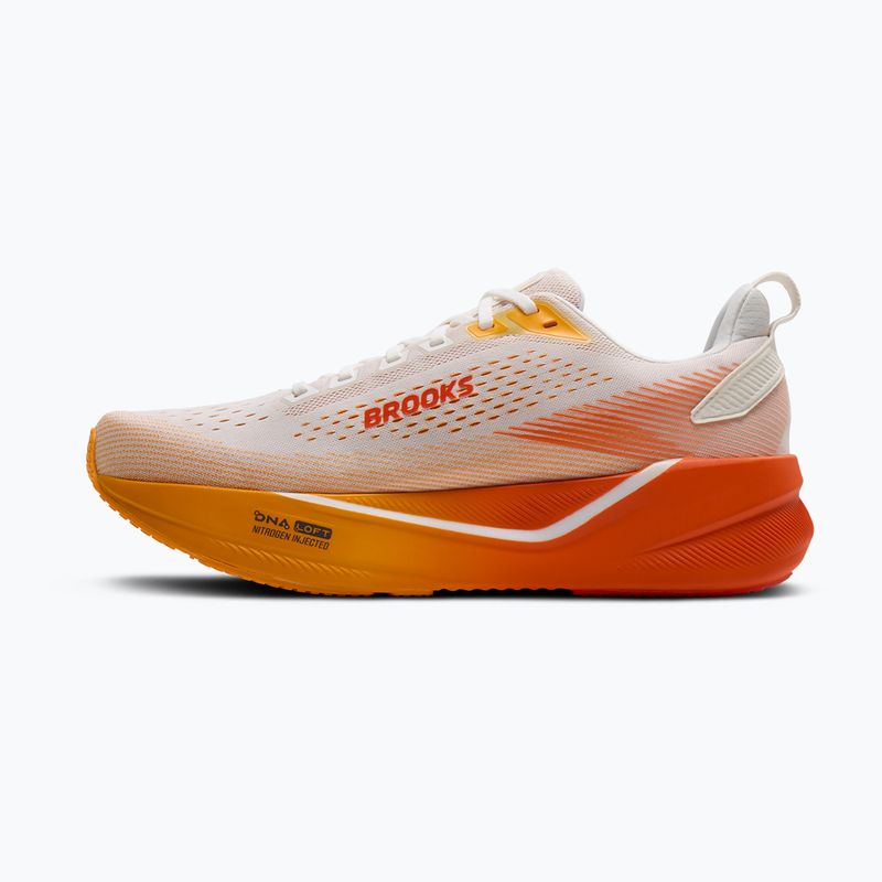 Кросівки для бігу чоловічі Brooks Ghost Max 4 white/orange/red 3
