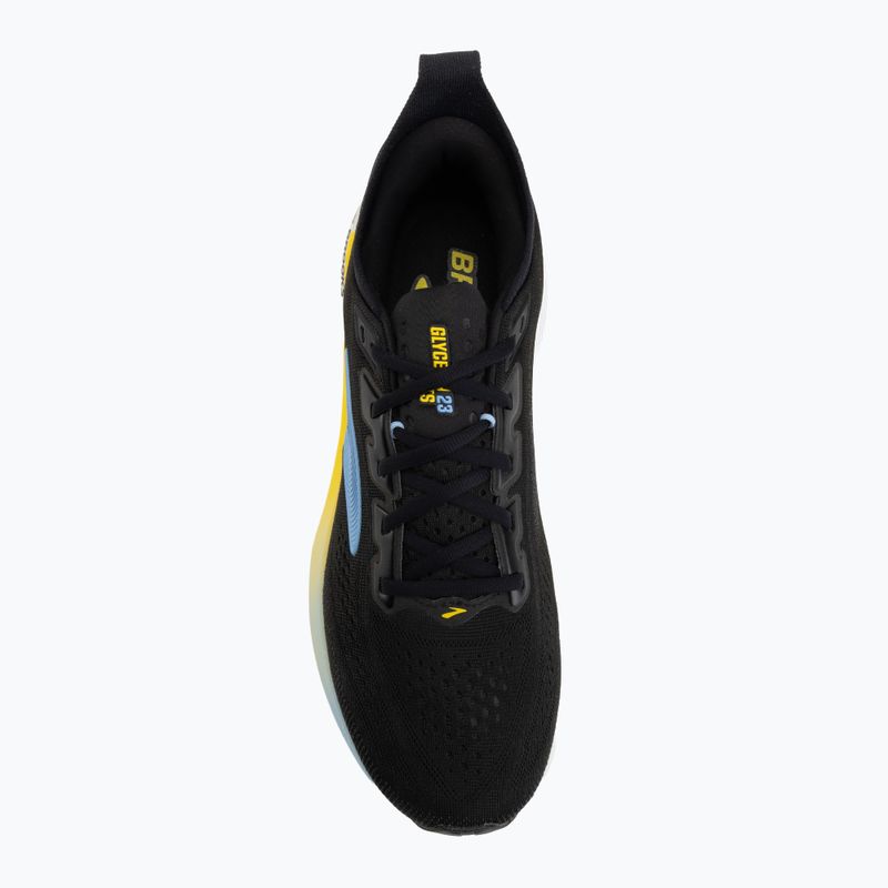 Кросівки для бігу чоловічі Brooks Glycerin GTS 23 black/cyber yellow/nightlife 5
