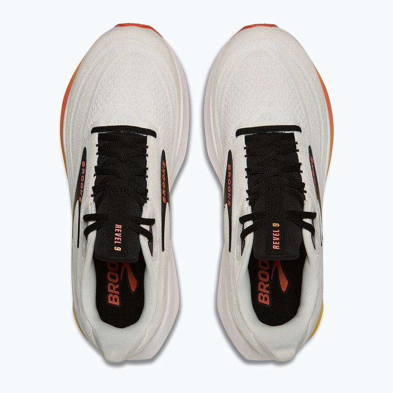 Кросівки для бігу чоловічі Brooks Revel 9 white/orange/black 5