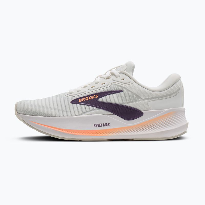Кросівки для бігу жіночі Brooks Revel Max brightwhite/mulledgrape/peach 2