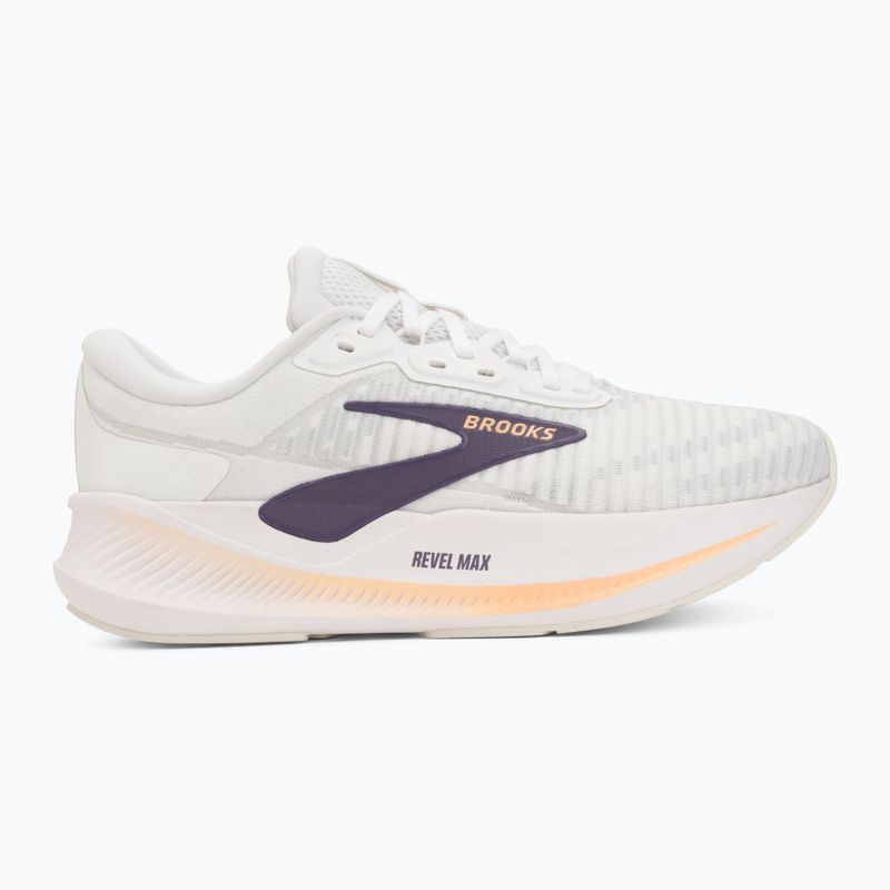Кросівки для бігу жіночі Brooks Revel Max brightwhite/mulledgrape/peach 2