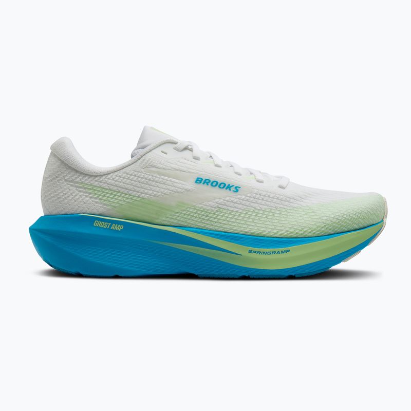 Кросівки для бігу чоловічі Brooks Ghost Amp white/blue/paradise green 2
