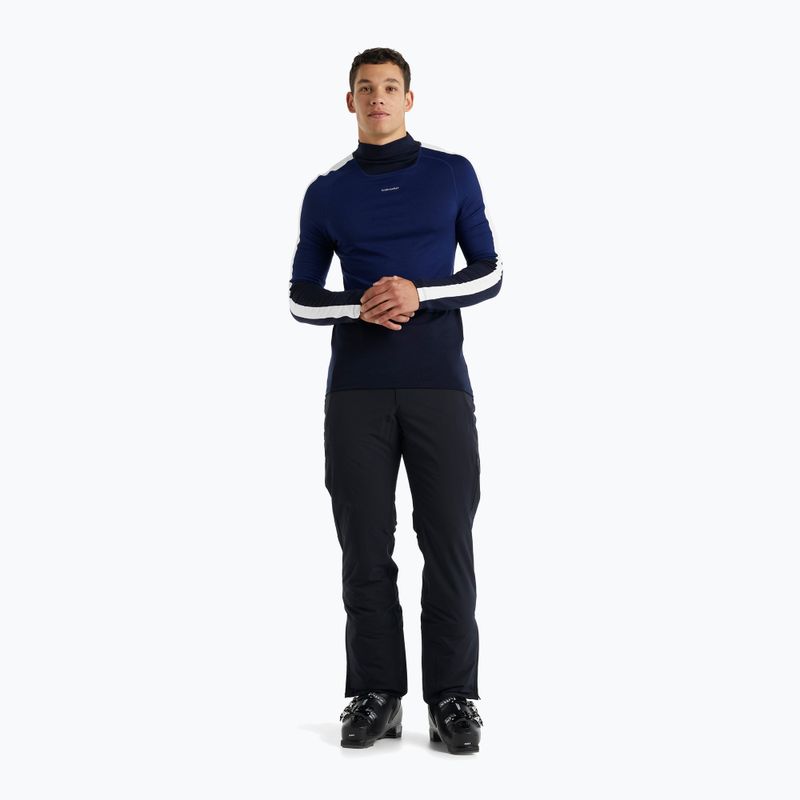 Чоловіча термоактивна кофта icebreaker 200 Oasis Sonebula High Neck navy/royal navy/snow/cb 2