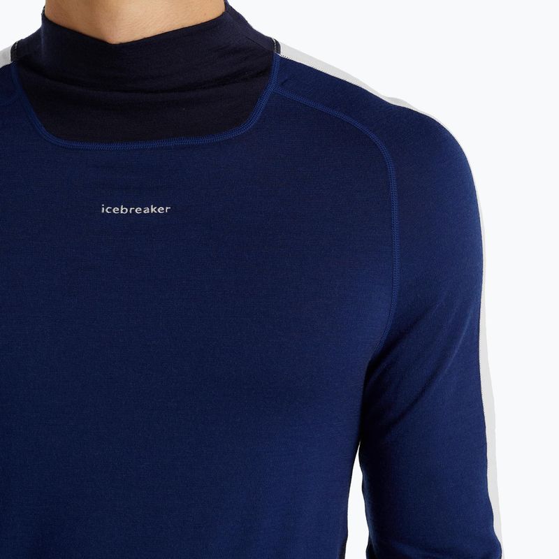 Чоловіча термоактивна кофта icebreaker 200 Oasis Sonebula High Neck navy/royal navy/snow/cb 5