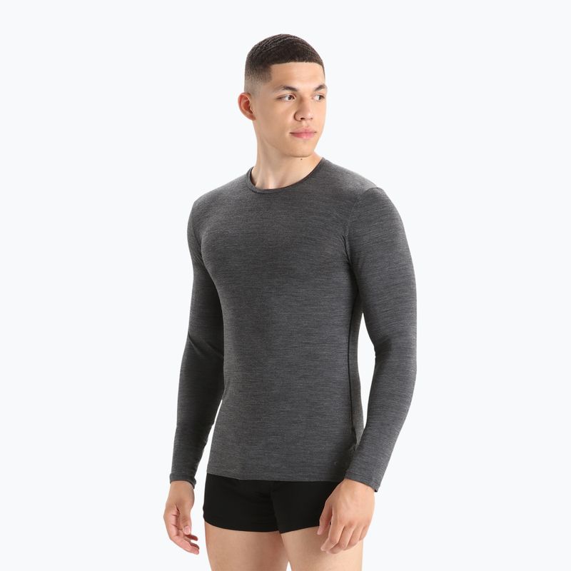 Чоловіча термоактивна футболка з довгим рукавом icebreaker Merino 150 Anatomica Crewe jet heather