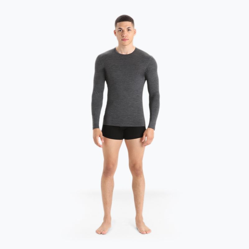 Чоловіча термоактивна футболка з довгим рукавом icebreaker Merino 150 Anatomica Crewe jet heather 2