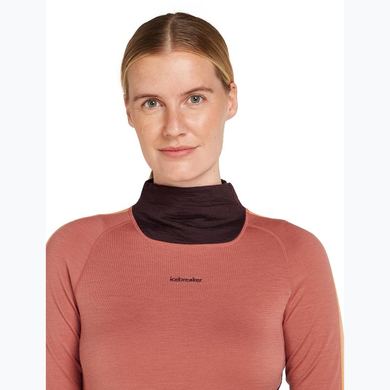 Жіноча термоактивна кофта icebreaker 200 Oasis Sonebula High Neck bittersweet/cedar 4